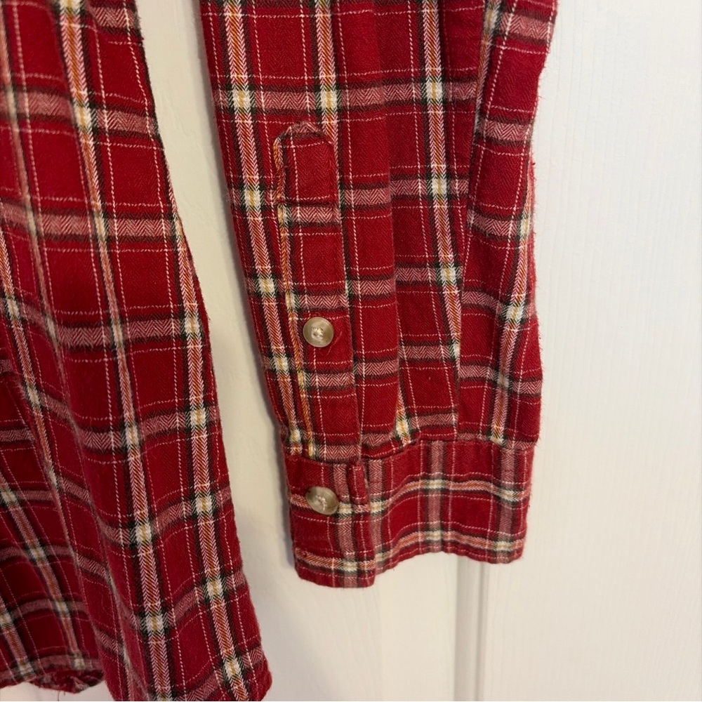 Eddie Bauer Red Flannel Button Up Women’s Size Small - Picture 4 of 6
